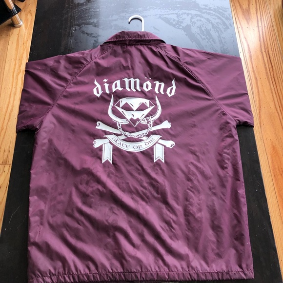 Diamond supply co red skate or die bomber jacket - Picture 2 of 2